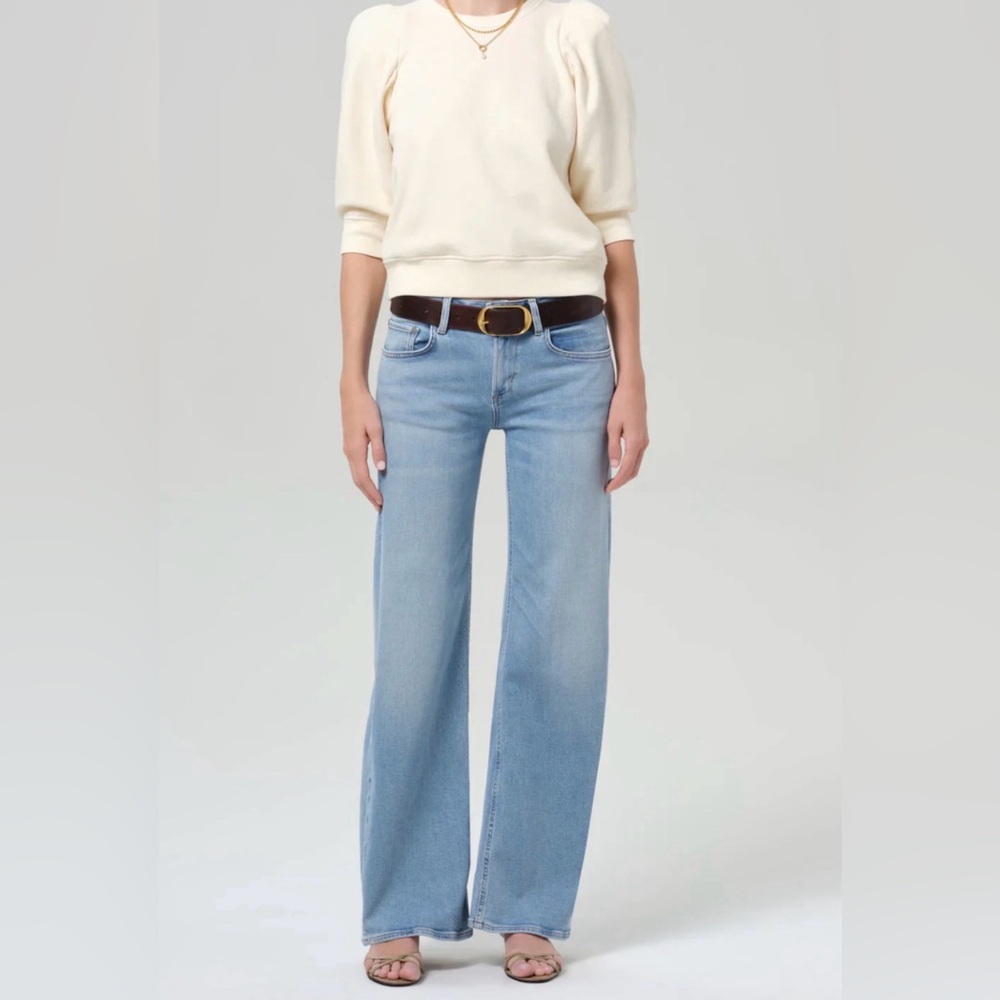 Citizens Of Humanity Light Blue Wide Leg Jeans